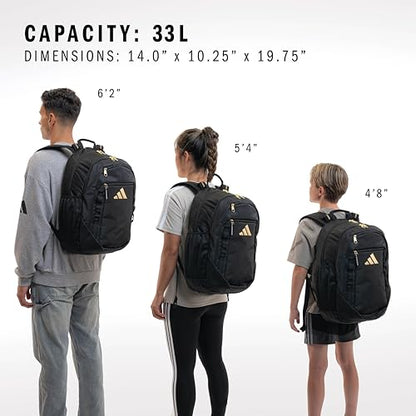 adidas Excel Backpack for Men & Women – Durable Large Athletic Laptop Bag - color: Jersey White/Black Fw21, size: OSFA