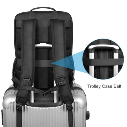 Camera Backpack Bag, 12W Solar Power Small Professional DSLR Photography Backpack with 14“ Laptop Compartment for DSLR/SLR Mirrorless Camera Case