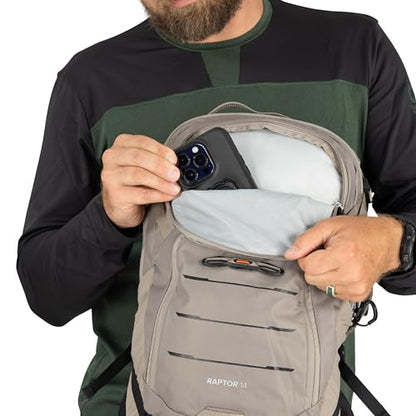 Osprey Raptor 14L Men's Mountain Biking Backpack with Hydraulics Reservoir - color: Tundra Green, style: 14l