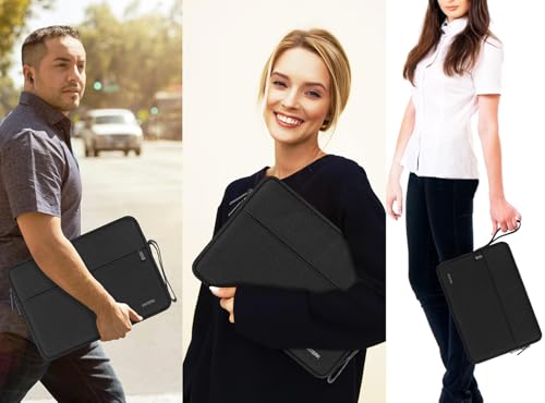Laptop Case 13.3 Inch, Shockproof Protective Traveling Carrying Computer Sleeve Compatible with MacBook Air 13.3 inch/MacBook pro 14 inch, Compatible for HP, Dell, Laptop Bag with Pocket, Black - color: Black, size: 13.3 Inch
