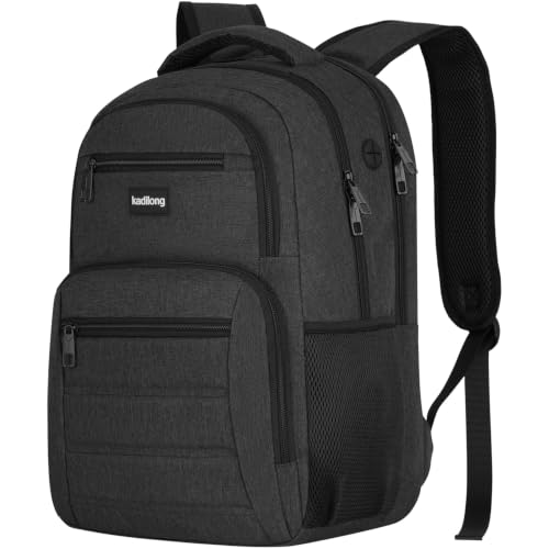 kadilong Laptop Backpack Men Book Bag for Women,School Backpacks for Teen Boys with USB Charger,Back Pack Anti Theft with 15.6 Inch Laptop Compartment for Business College High School,Black - color: Black, size: 15,6 inch