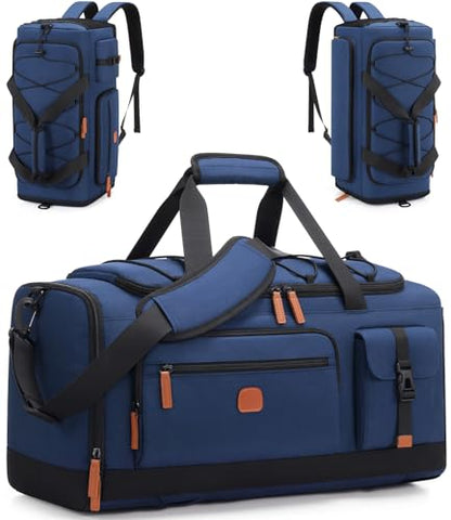 Gym Bag for Men and Women with Shoe & Laptop Compartment Sport Duffle Bag - color: Blue