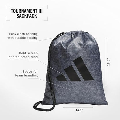 Tournament 3.0 Sackpack Drawstring Bag Lightweight Backpack - color: Jersey Onix Grey/Black/3