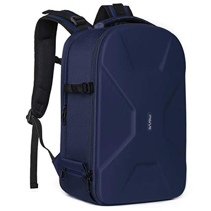 MOSISO Camera Backpack, DSLR/SLR/Mirrorless Photography Camera Bag 15-16 inch Waterproof Hardshell Case with Tripod Holder&Laptop Compartment Compatible with Canon/Nikon/Sony, Navy Blue - color: Navy Blue