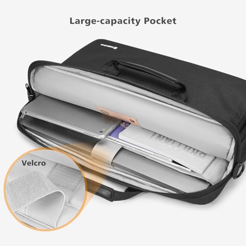 NIDOO 13 Inch Laptop Briefcase Shoulder Bag Sleeve for 14" MacBook Pro M3 M2 / 13.6" Macbook Air / 13.5" Surface Laptop 5 4/14" IdeaPad Flex 5 / ThinkPad E14 T14 / HP Pavilion x360 / Latitude 7440 - color: Black, size: 13 - 14 inch