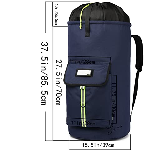 laundry bag backpack,extra-large heavy duty laundry bags,laundry backpack for college students,drawstring closure (Dark blue laundry bag backpack) - color: Dark Blue Laundry Bag Backpack