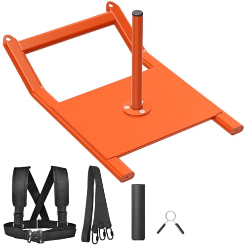 BeneLabel Weight Sled Fitness Strength Training Sled Weighted Sled Fits 1" & 2" Weight Plates Workout Sled Exercise Sled for Speed and Soccer Training