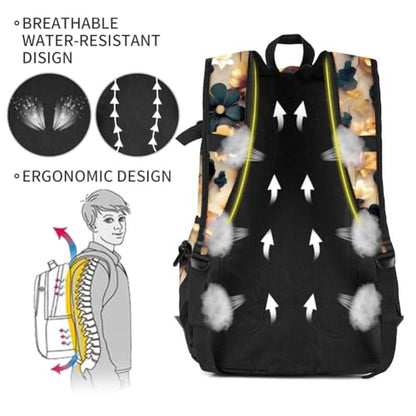 rickyh style School Backpack Travel Bag for Men & Women Lightweight College Back Pack with Laptop Compartmen - color: 04jhua