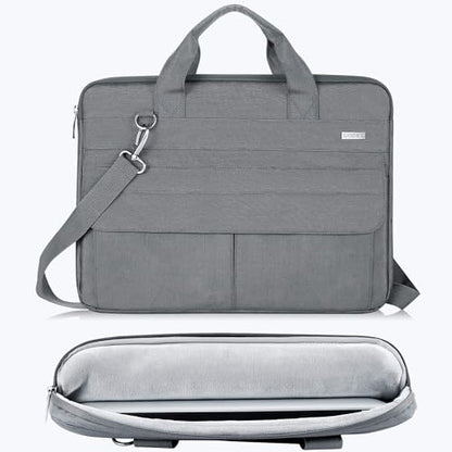 LANDICI Laptop Bag Carrying Case 15.6 Inch with Shoulder Strap, Slim Waterproof Computer Sleeve Cover Compatible with MacBook Pro 15/16, 15-16 Inch HP Acer Dell Lenovo ASUS Laptop, Grey - color: Grey, size: 14-15.6 Inch