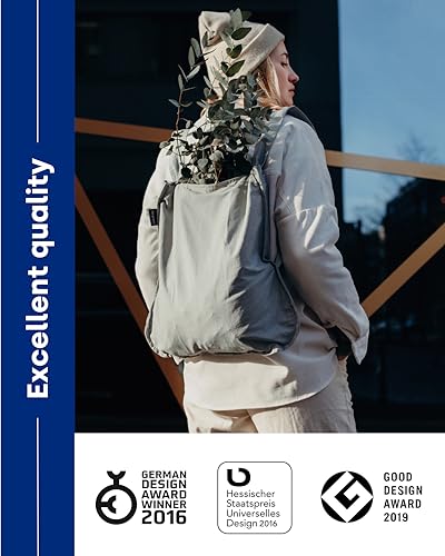 Notabag Original 2 in 1 Backpack and Bag – waterproof – reusable grocery bags – clever design for more flexibility - color: Grey