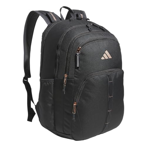 adidas Prime 7 Backpack for Laptop, School and Travel, 37L - color: Carbon Grey/Rose Gold