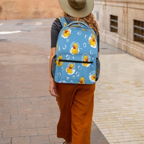 Duck Kids Backpack for Girl Boy Waterproof Kids Back Pack | Animal Cute School Bookbag fit Women Men Lightweight Rucksack Casual Daypack Carry On Bag for Work Hiking Camping Gym Travel - color: Animal Duck Cute