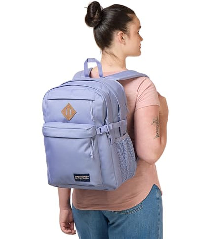 JanSport Main Campus Backpack - Travel or Work Backpack with 15-Inch Laptop Sleeve and Dual Water Bottle Pockets, Lavender Ash - color: Lavender Ash