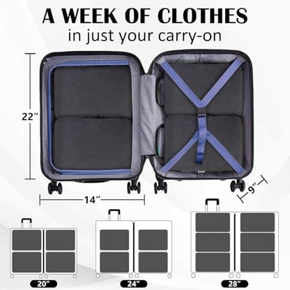 Compression Packing Cubes for Travel Accessories, 2 Set Compression Bags Travel Cubes for Packing Suitcase Luggage Organizer Bags Set, Black