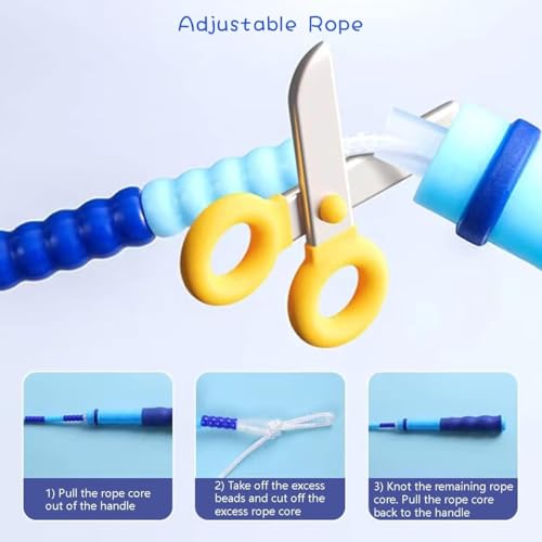 Jump Rope for Kids Girls and Boys, Soft Beaded Jump Ropes, Adjustable Skipping Rope, Tangle-Free Segmented Rope for Kid and Women Men Adults Exercise, Keeping Fit, Training - 9.2Ft - color: 4Pack-PGBP