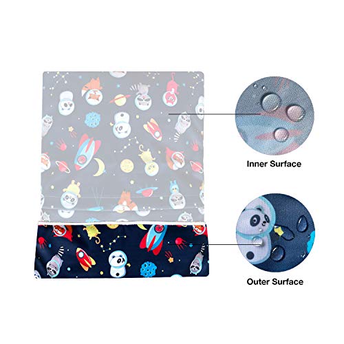 4pcs Waterproof Wet Bag Reusable for Wet Clothes Baby Diapers Stroller Swimsuit Travel Reusable toiletries Pouch Small and Larger Electronics case 4 Pack (Blue Sky) - color: Blue Sky