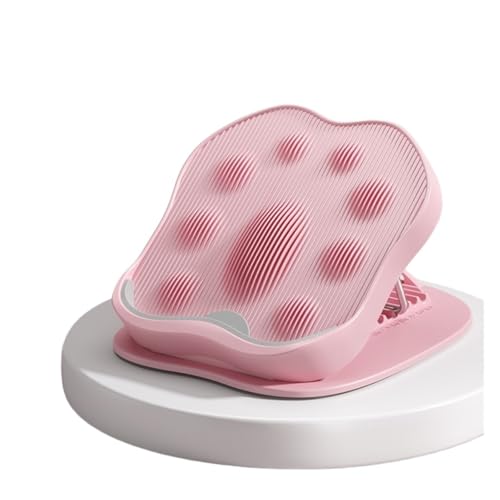 9 Level Adjustable Foldable Slant Board, Yoga Calf & Plantar Fasciitis Stretcher, Full Body Foot Ankle Stretch Balance Fitness Board For Home Gym Workout - color: Pink