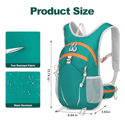 10L Small Hiking Backpack for Men Women Travel Daypack with Chest Strap lightweight backpacks mini backpack for Camping Cycling Travel Outdoor - color: Green