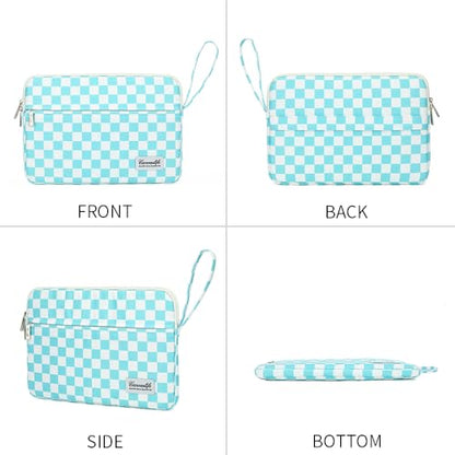 canvaslife 13.3-inch Notebook Computer, Shockproof, Waterproof and Protective Travel Notebook Computer case, Suitable for 13-13.3-inch Notebook Computer Cases (Ice Blue Checker) - color: Ice Blue Checker, size: 13 inch/13.3 inch