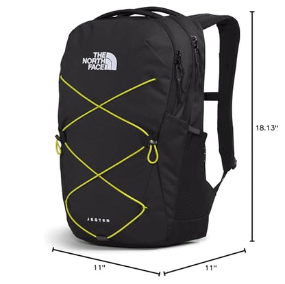 The North Face Jester Everyday Laptop Backpack - PFAS Free - color: Tnf Black Light Heather/Sulphur Spring Green