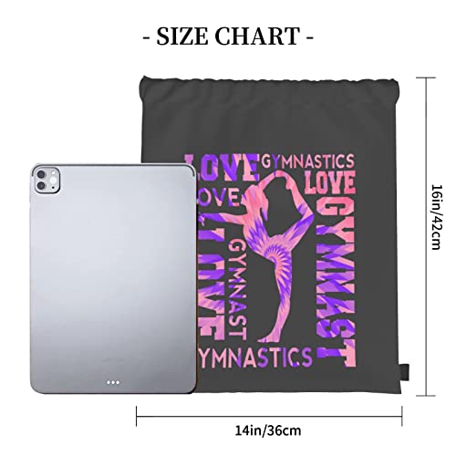 Gymnastics Drawstring Backpack Gym String Bag Drawstring Sackpack Sport For Womens Mens - color: A11 Gymnastics
