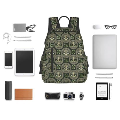 Casual Travel Rucksack Viking Symbol Tree Life, Self-Standing, Mesh Side Pockets, for Cycling & Weekends - color: Picture (828)