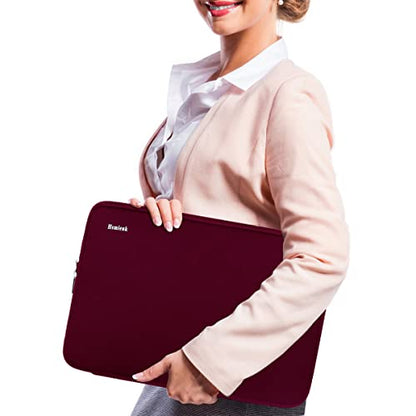 14 inch Laptop Sleeve, Upgrade Shockproof Protective Computer Cover Flip Case Briefcase Carrying Bag Compatible with 14" HP, Lenovo, Asus, Acer, Notebook, Chromebook Computer, Red - color: Red, size: 14 Inch