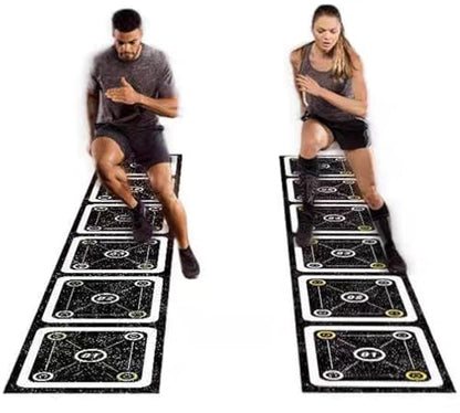 Rubber Agility Ladder 8.8 Ft Non-Slip Speed Agility Training Ladder for Soccer Footwork Training，Flat Agility Ladder for Children's Physical Training Equipment - color: 8.8 ft