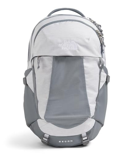 The North Face Women's Recon Everyday Laptop Backpack - Commuter Travel Bag, 18" Laptop Sleeve, Water-Repellent, TNF White Metallic Mélange/Mid Grey-NPF, One Size - color: Tnf White Metallic Mélange/Mid Grey-npf