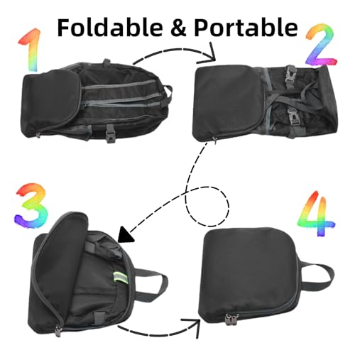 Lightweight Foldable Backpack 25L, Water Resistant Hiking Backpack, Packable Travel Backpack for Outdoor Camping Cycling(1 Pack-Army Green) - color: Army Green
