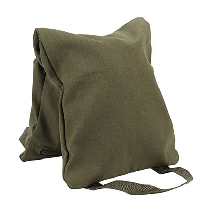Green Yoga Sand Bag with Handle, Portable Fillable Yoga Canvas Sandbags for Workout, Adjustable Weighted Sandbag for Yoga Training and Pilates, Durable 12OZ Canvas Materia