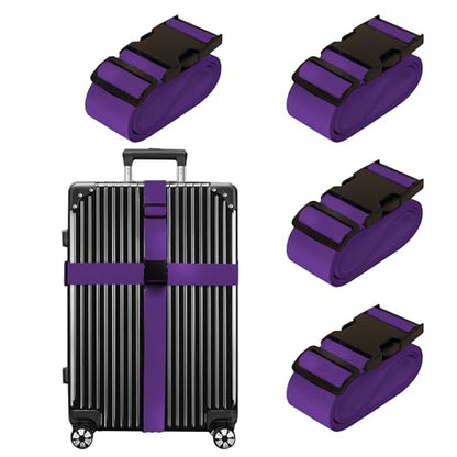 Luggage Straps for Suitcases TSA Approved Travel Belt by Chelmon(Purple) - color: Purple