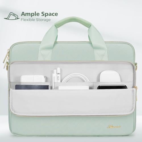 KIZUNA Laptop Sleeve Case 17 Inch Computer Shoulder Bag for 17.3" Lenovo ThinkBook Plus/IdeaPad 3i Gen7/ASUS Vivobook/ZenBook Pro/LG gram/MSI 17/Dell XPS/HP ENVY,Green - color: Green, size: 17 Inch