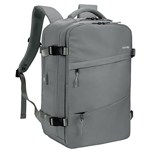 HOMIEE Travel Laptop Backpack for Men Women, Personal Item Carry On Bag, Dry Wet Separation, Weekender Business Hiking Camping College Bag, Mochila de Viaje, Grey - color: Grey, size: X-Large