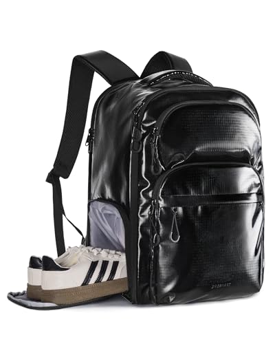 BAGSMART 30L Travel Backpack, 15.6 Inch Carry On Backpack Flight Approved, Water Resistant Weekender Bag Daypack, Black - color: Black, size: 15.6 Inch