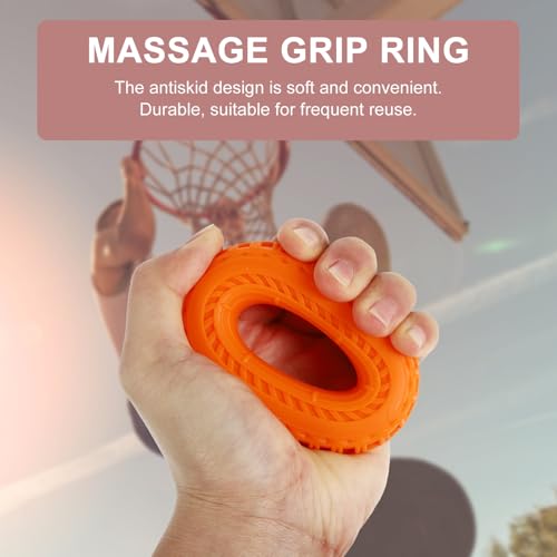 Housoutil 3pcs Hand Grip Strengthener Rings Set 40lb Blue 50lb Green 60lb Orange Portable Hand Exerciser for Wrist Force Training Finger Expansion