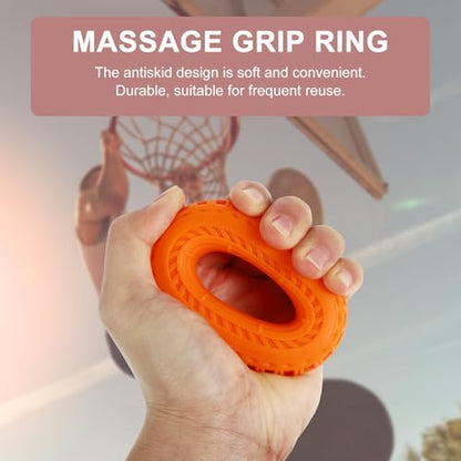 Housoutil 3pcs Hand Grip Strengthener Rings Set 40lb Blue 50lb Green 60lb Orange Portable Hand Exerciser for Wrist Force Training Finger Expansion