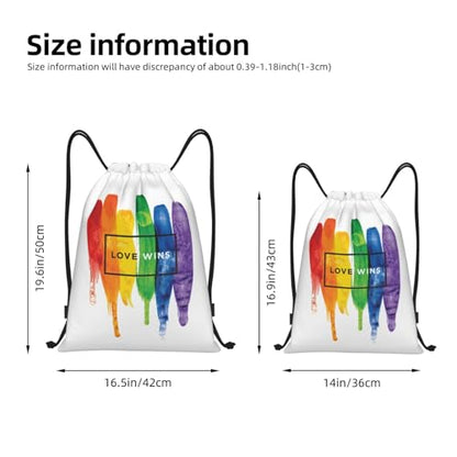 Rainbow Pride LGBT Drawstring Backpack Bag Sport Gym Dance Beach Travel Sackpack for Women Men - color: Lgbt_ddd00650