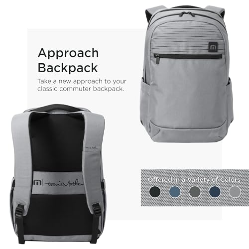TravisMathew Approach Backpack with Laptop Sleeve, Water-Resistant Everyday Bag for Work, Travel & Hiking, Shadow Grey - color: Shadow Grey