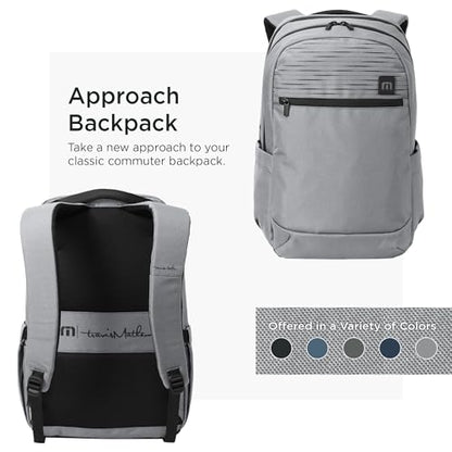TravisMathew Approach Backpack with Laptop Sleeve, Water-Resistant Everyday Bag for Work, Travel & Hiking, Shadow Grey - color: Shadow Grey
