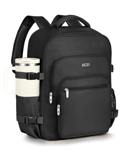 Travel Backpack for Women & Men, Carry On Personal Item Bag Flight Approved, Large Waterproof Laptop Backpack for Travel, Overnight, College & Commuting Black - color: Black