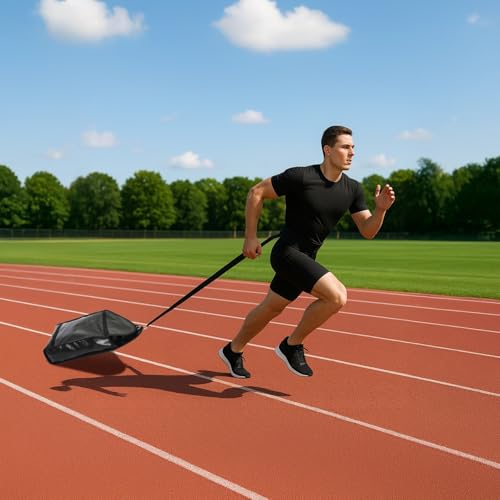 Adjustable Weight Sled for Running Speed Training, PVC Leather Drag Bag with Adjustable Strap, Weight Sandbags, Waist Belt, Fitness Exercise Equipment, 22.44 x 11.81 in
