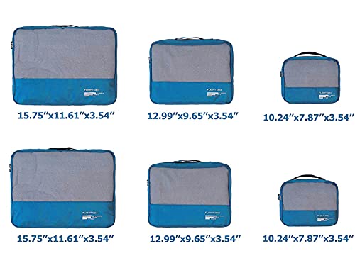 Packing Cubes Set Travel Luggage Organizers Suitcase Lightweight Accessories (Sky Blue) - color: Sky Blue