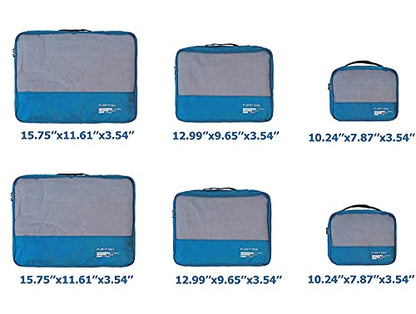 Packing Cubes Set Travel Luggage Organizers Suitcase Lightweight Accessories (Sky Blue) - color: Sky Blue