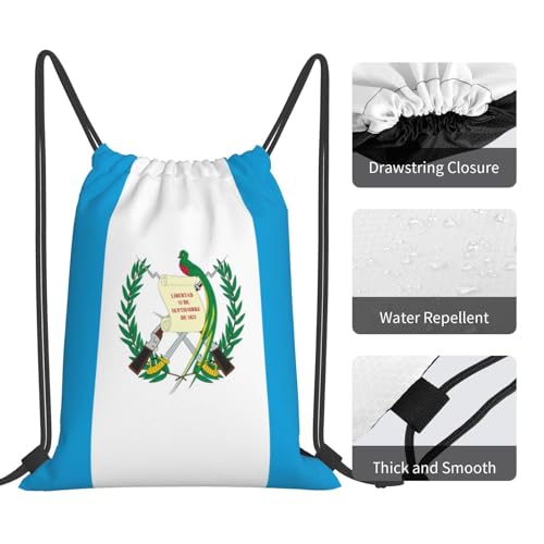 Guatemala Flag Drawstring Bag Sport Gym Backpack Beach Travel Sack Draw String Yoga Bag For Men Women - color: Guatemala Flag