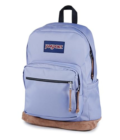 JanSport Right Pack Backpack - Durable Daypack with Padded 15" Laptop Sleeve, Spacious Main Compartment & Integrated Water Bottle Pocket, Lavender Ash - color: Lavender Ash