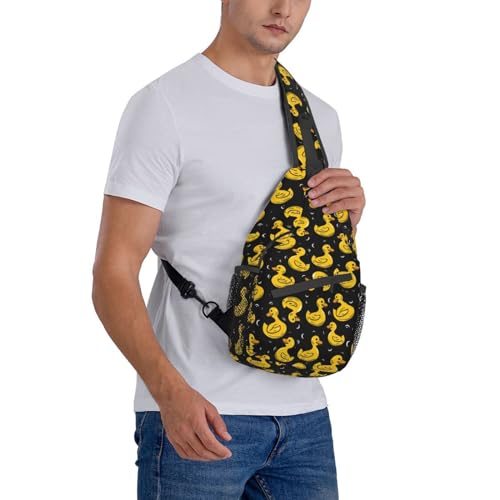 Yellow Rubber Ducks Cartoon Ducks Sling Backpack Hiking Backpack Crossbody Bag Sports Lightweight And waterproof Chest Bag Shoulder Bag For Women Men - color: 4