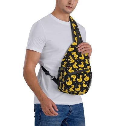 Yellow Rubber Ducks Cartoon Ducks Sling Backpack Hiking Backpack Crossbody Bag Sports Lightweight And waterproof Chest Bag Shoulder Bag For Women Men - color: 4
