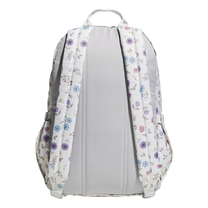 adidas Lineage Backpack for Laptop, School and Travel, 22L, In Bloom Floral Warm Vanilla/Off White, OSFA - color: In Bloom Floral Warm Vanilla/Off White