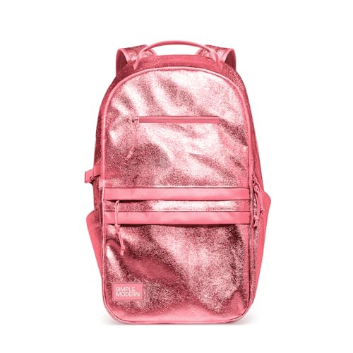 Simple Modern Ellis Backpack for School | Medium 20L Elementary Middle and High School Bookbag for Kids and Teens | Girls and Boys | Velvet Pink Metallic - color: Metallic: Velvet Pink, size: Medium | 20 Liter